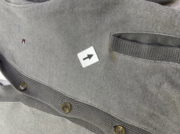TOMMY HILFIGER ΖΑΚΕΤΑ BOMBER CASUAL ΓΚΡΙ ΑΝΤΡΙΚΟ PRE OWNED M