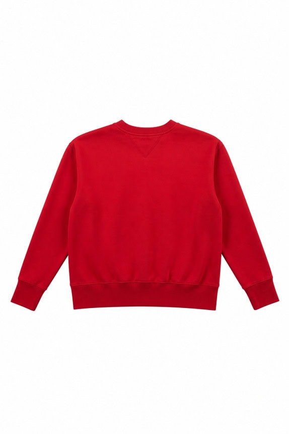TOMMY JEANS FELPA CREWNECK COLLEGIATE ROSSA UNISEX PRE OWNED L