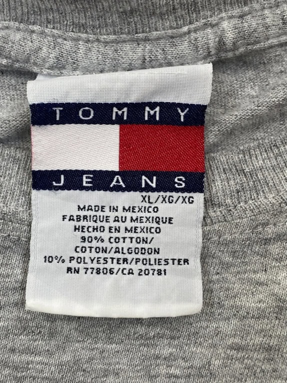 TOMMY JEANS GRAPHIC TEE ΜΕΛΑΝΖΕ ΓΚΡΙ ΑΝΤΡΙΚΟ PRE OWNED XL