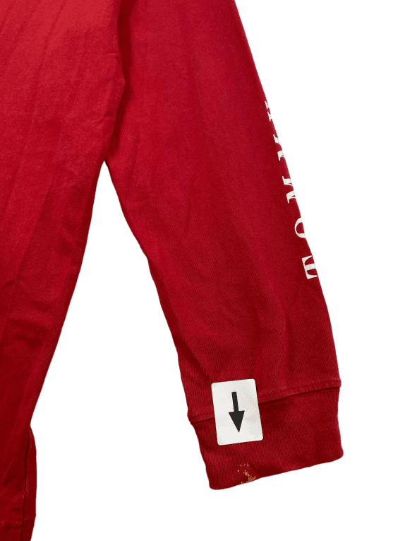 TOMMY JEANS LONG SLEEVE GRAPHIC RED MENS PRE OWNED XL
