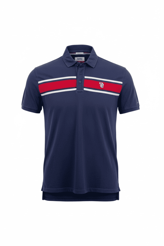 TOMMY JEANS POLO SHIRT LOGO BLUE UNISEX L
