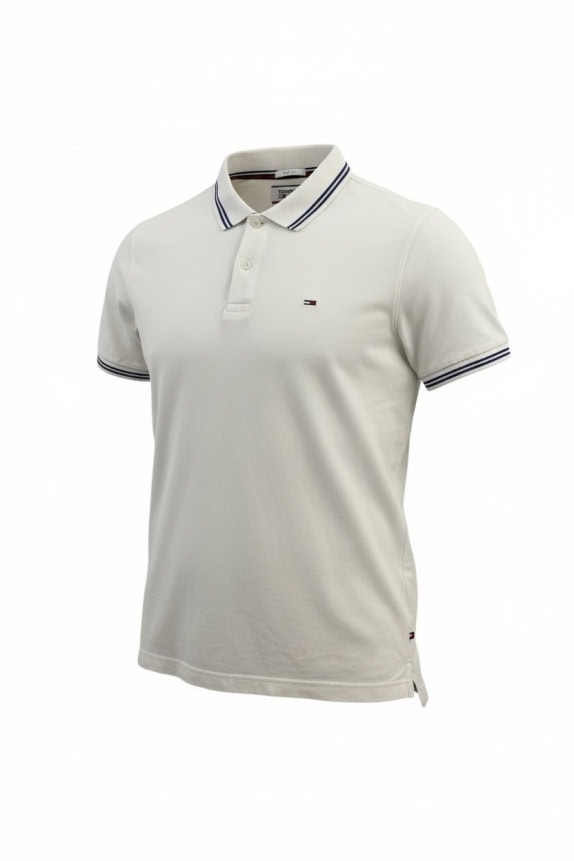 TOMMY JEANS Polo slim fit con logo bianca da uomo S