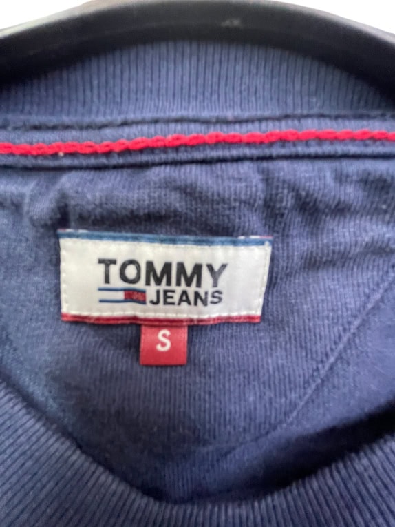 Tommy Jeans T-Shirt Μπλε με Logo Print Size S