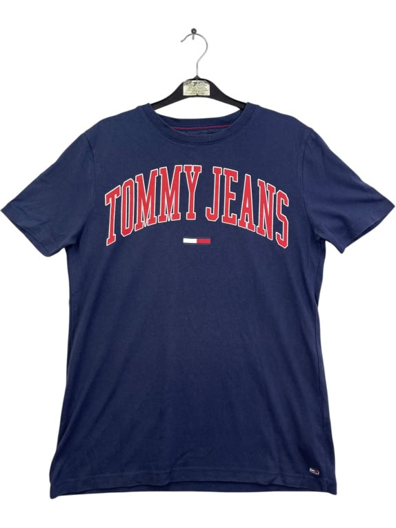 Tommy Jeans T-Shirt Μπλε με Logo Print Size S