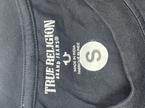TRUE RELIGION GRAPHIC TEE BLACK MEN PRE OWNED S