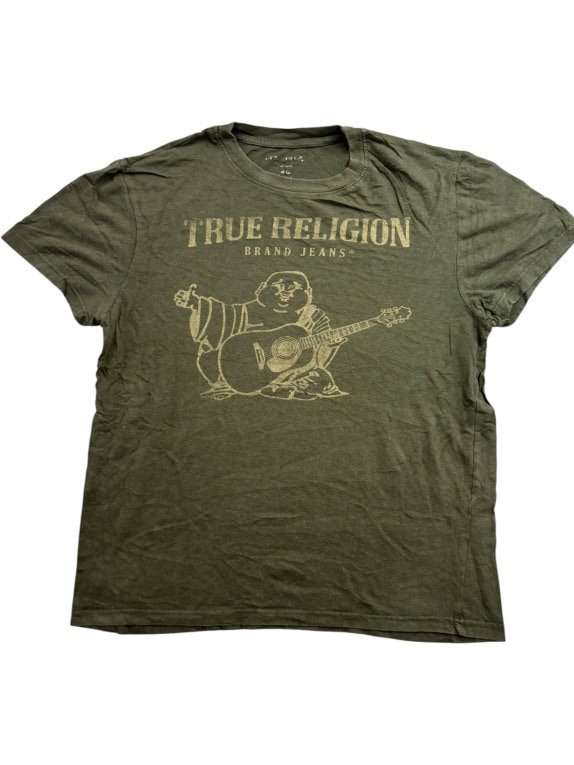 TRUE RELIGION T-SHIRT LOGO ΚΑΚΙ UNISEX M