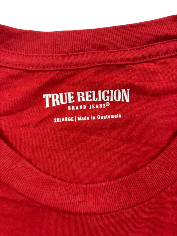 TRUE RELIGION T-SHIRT ΜΕ LOGO BUDDHA ΚΟΚΚΙΝΟ UNISEX 2XL