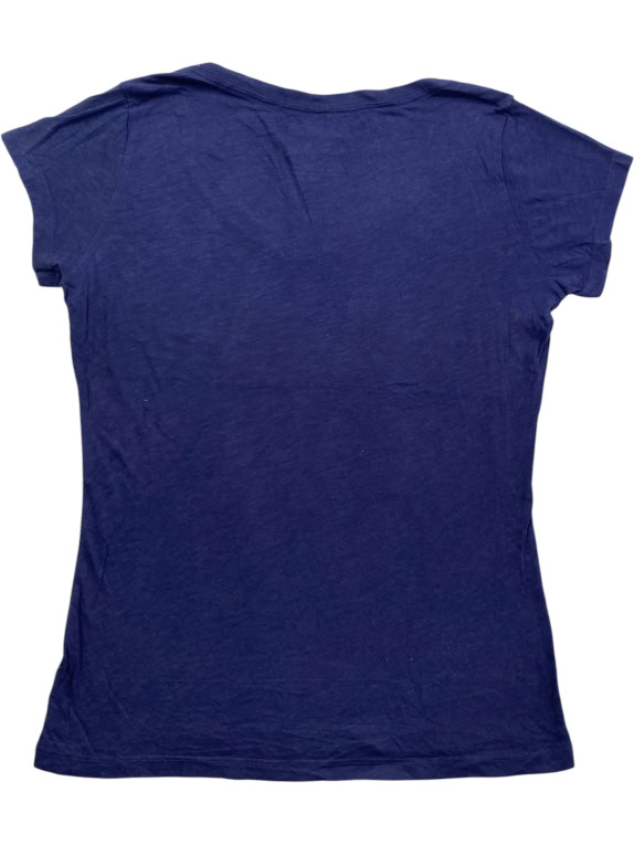 TRUE RELIGION T-SHIRT UNIVERSITY BIG LOGO BLU DA DONNA S