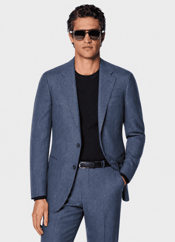 90s FRATELLI TALLIA SET CLASSICO BLU UOMO PRE OWNED L
