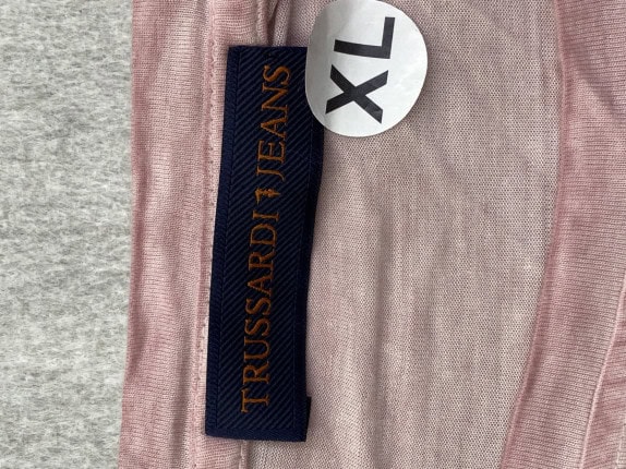 TRUSSARDI JEANS GRAPHIC TEE PINK WOMEN PRE OWNED XL