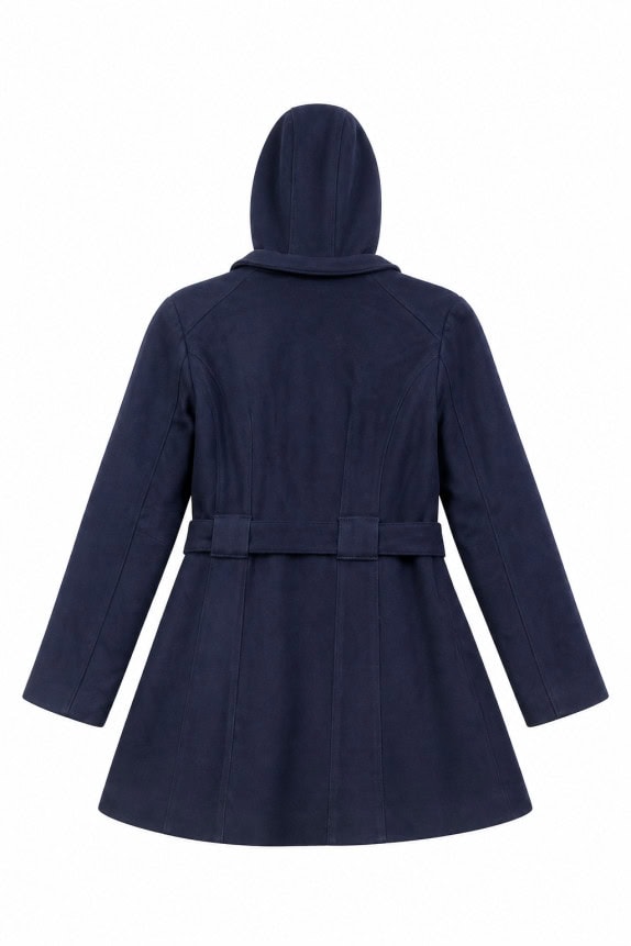 TRUSSARDI JEANS HOODED JACKET MINIMAL NAVY WOMEN PRE OWNED M