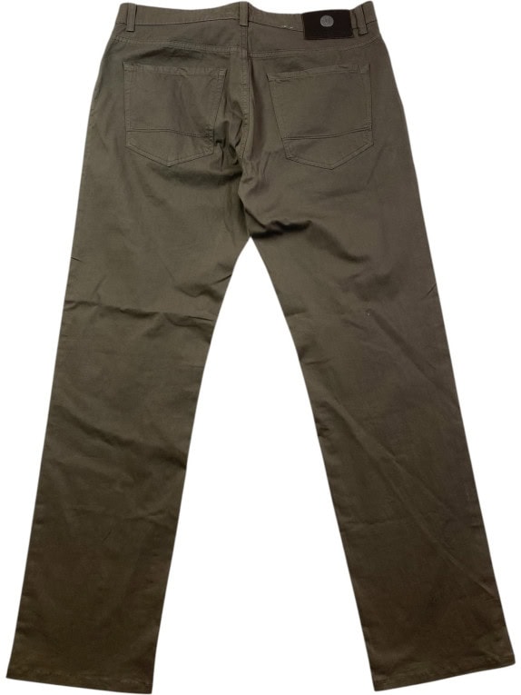 TRUSSARDI JEANS PANTS CLASSIC OLIVE MEN PRE OWNED M