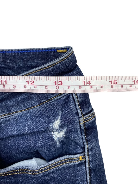 TRUSSARDI JEANS ΠΑΝΤΕΛΟΝΙ DENIM DISTRESSED ΛΟΓΟΤΥΠΟ ΜΠΛΕ ΓΥΝΑΙΚΕΙΟ S