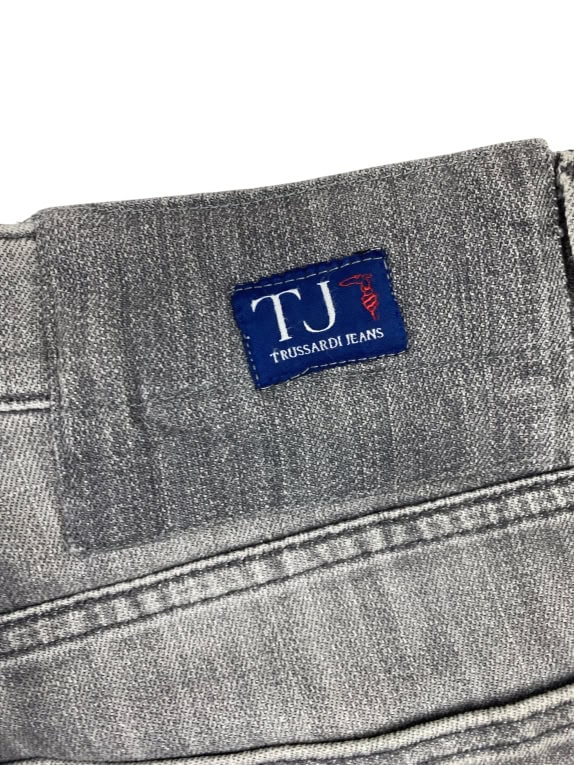 Trussardi Jeans Παντελόνι Denim Vintage Logo Γκρι Ανδρικό L