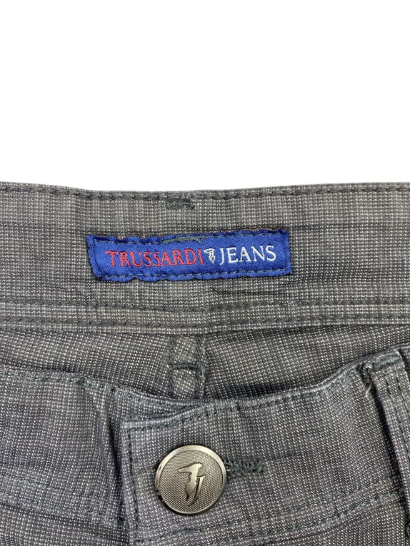 TRUSSARDI JEANS Παντελόνι Denim Vintage Λογότυπο Γκρι Ανδρικό L