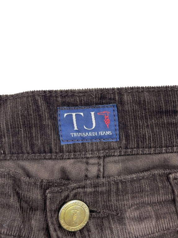 Trussardi Jeans Παντελόνι Καφέ Κοτλέ Γυναικείο S