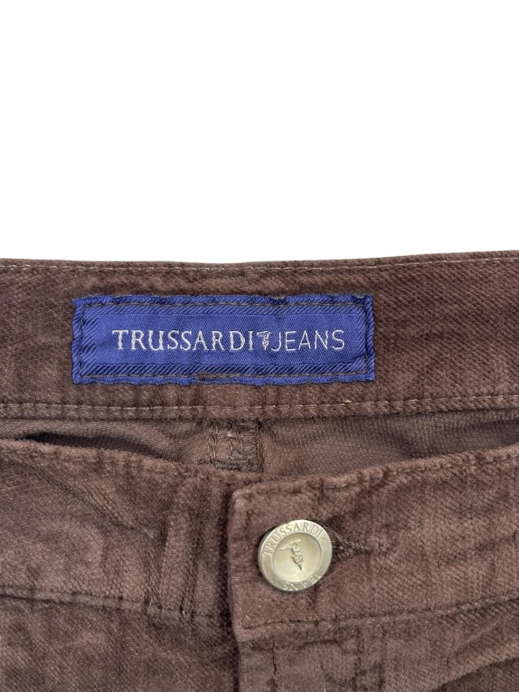 Trussardi Jeans Παντελόνι Κοτλέ Vintage Καφέ Γυναικείο M