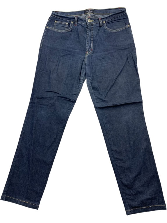 TRUSSARDI JEANS ΠΑΝΤΕΛΟΝΙ ΤΖΙΝ VINTAGE ΚΕΝΤΗΤΟ LOGO ΜΠΛΕ ΑΝΔΡΙΚΟ M