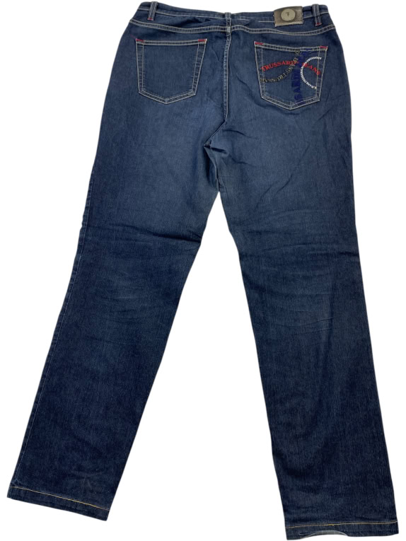 TRUSSARDI JEANS ΠΑΝΤΕΛΟΝΙ ΤΖΙΝ VINTAGE ΚΕΝΤΗΤΟ LOGO ΜΠΛΕ ΑΝΔΡΙΚΟ M