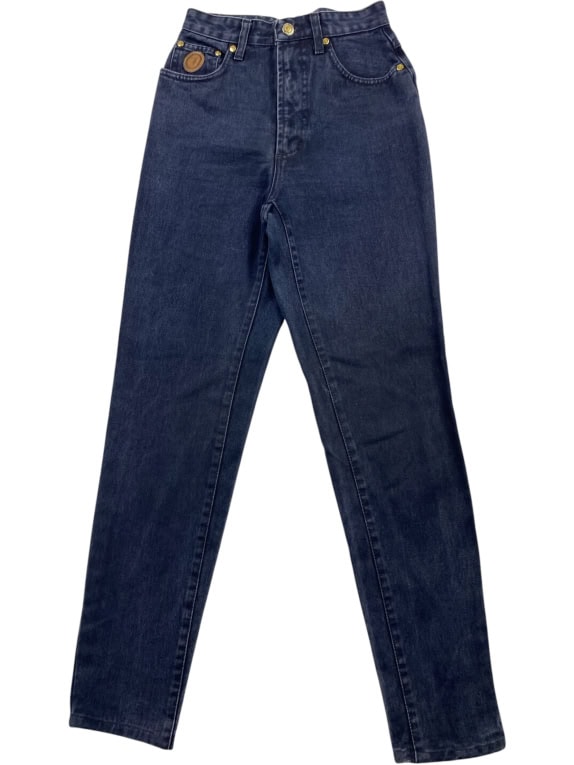 TRUSSARDI JEANS ΠΑΝΤΕΛΟΝΙ VINTAGE ΛΟΓΟΤΥΠΟ ΜΠΛΕ ΓΥΝΑΙΚΕΙΟ XS