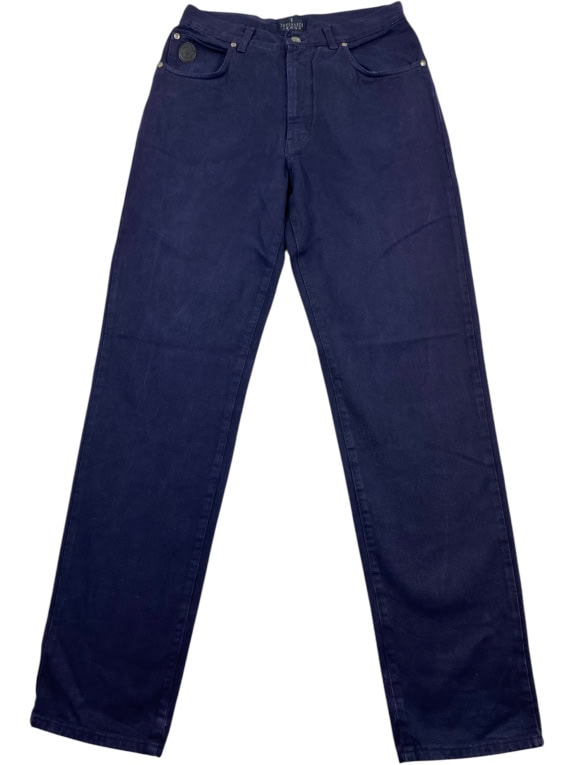 TRUSSARDI JEANS ΠΑΝΤΕΛΟΝΙ VINTAGE ΛΟΓΟΤΥΠΟ ΜΠΛΕ ΓΥΝΑΙΚΕΙΟ S