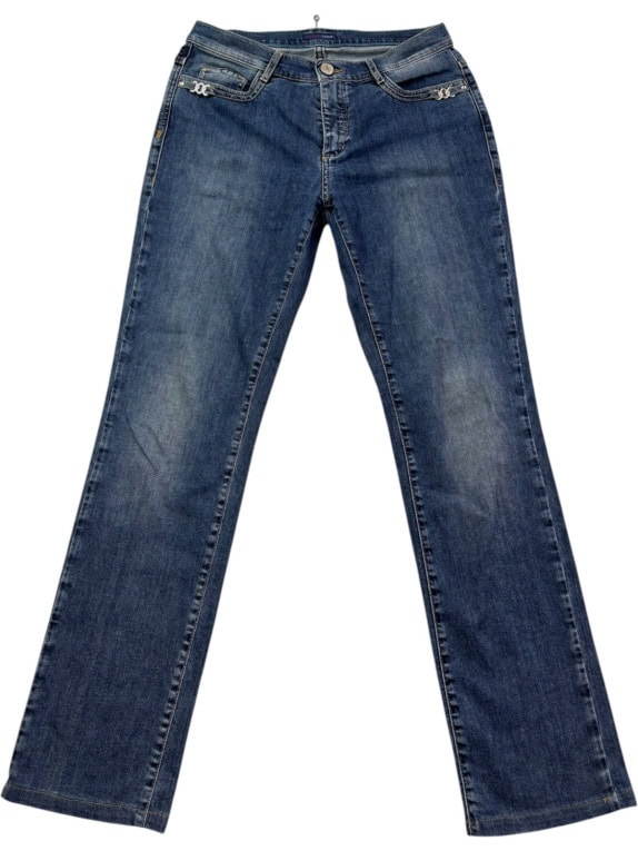 TRUSSARDI JEANS ΤΖΙΝ ΠΑΝΤΕΛΟΝΙ CLASSIC WASHED BLUE ΓΥΝΑΙΚΕΙΟ PRE OWNED S