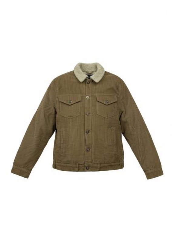 TRUSSARDI JEANS Vintage Corduroy Sherpa Lined Jacket Tan Men's M