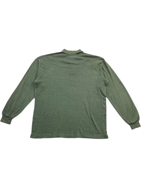 TRUSSARDI ΜΠΛΟΥΖΑ POLO ΜΕ ΜΑΚΡΥ ΜΑΝΙΚΙ CASUAL ΚΕΝΤΗΜΕΝΟ ΛΟΓΟΤΥΠΟ ΠΡΑΣΙΝΟ ΑΝΔΡΙΚΟ XL