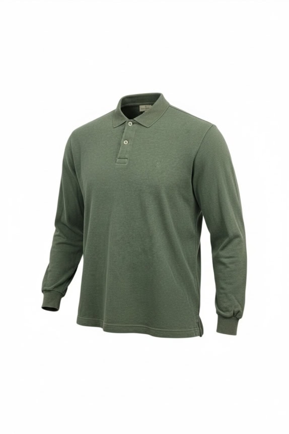 TRUSSARDI ΜΠΛΟΥΖΑ POLO ΜΕ ΜΑΚΡΥ ΜΑΝΙΚΙ CASUAL ΚΕΝΤΗΜΕΝΟ ΛΟΓΟΤΥΠΟ ΠΡΑΣΙΝΟ ΑΝΔΡΙΚΟ XL