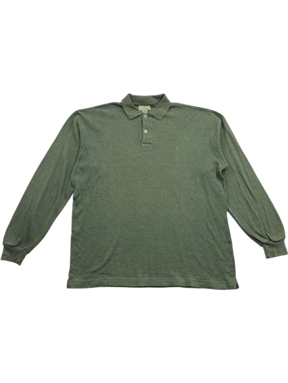 TRUSSARDI ΜΠΛΟΥΖΑ POLO ΜΕ ΜΑΚΡΥ ΜΑΝΙΚΙ CASUAL ΚΕΝΤΗΜΕΝΟ ΛΟΓΟΤΥΠΟ ΠΡΑΣΙΝΟ ΑΝΔΡΙΚΟ XL