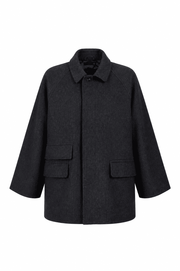TRUSSARDI ΠΑΛΤΟ MINIMAL ΜΑΥΡΟ ΑΝΤΡΙΚΟ PRE OWNED XL