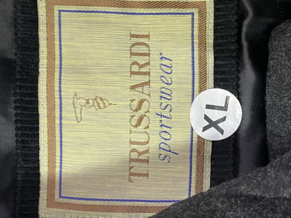 TRUSSARDI ΠΑΛΤΟ MINIMAL ΜΑΥΡΟ ΑΝΤΡΙΚΟ PRE OWNED XL