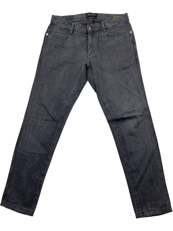 TRUSSARDI ΠΑΝΤΕΛΟΝΙ ΤΖΙΝ CLOSE FIT VINTAGE LOGO ΓΚΡΙ ΑΝΔΡΙΚΟ M