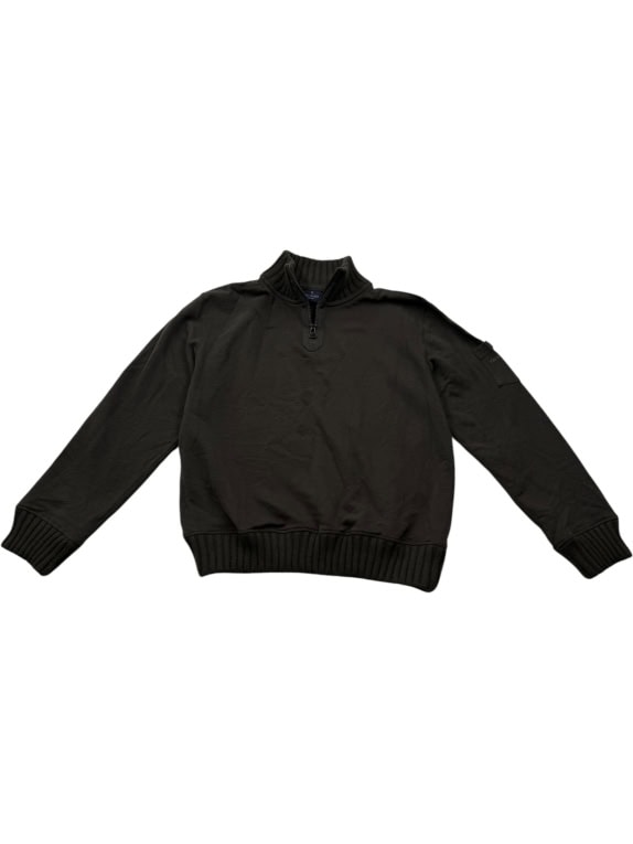 TRUSSARDI SPORT Φούτερ Με Φερμουάρ Στο Λαιμό Λογότυπο Καφέ Ανδρικό M