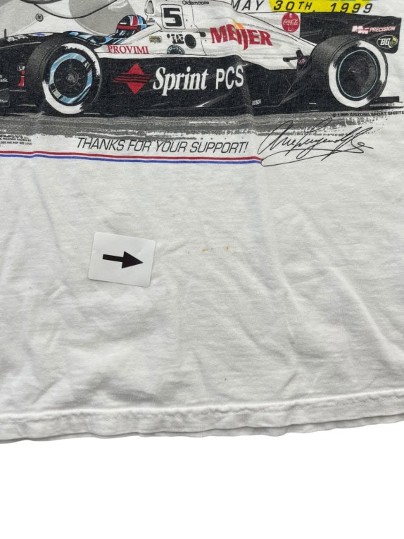TULTEX GRAPHIC TEE VINTAGE RACING ΛΕΥΚΟ ΑΝΤΡΙΚΟ PRE OWNED XL