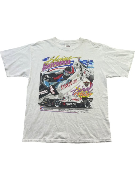 TULTEX GRAPHIC TEE VINTAGE RACING ΛΕΥΚΟ ΑΝΤΡΙΚΟ PRE OWNED XL