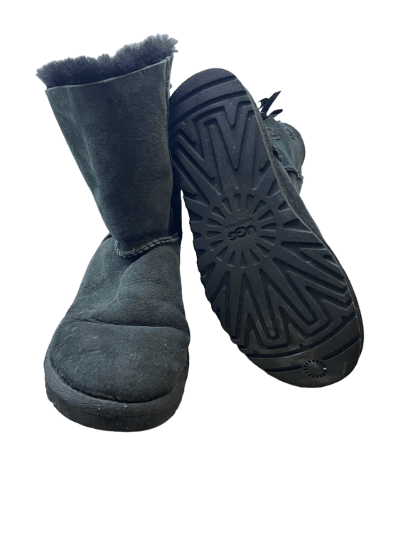 UGG BOOTS MINIMAL BROWN BLACK WOMEN PRE OWNED EU 37