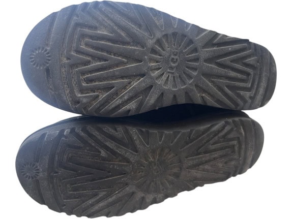 UGG ANKLE BOOTS MINIMAL BLACK UNISEX PRE OWNED EU36