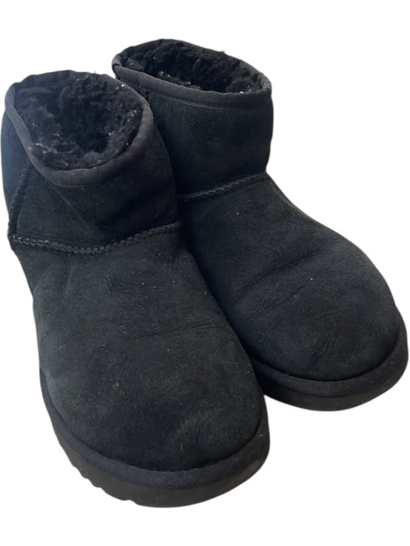 UGG ANKLE BOOTS MINIMAL BLACK UNISEX PRE OWNED EU36