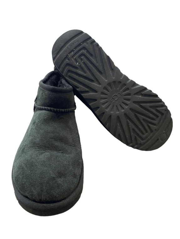 UGG BOOTS SUEDE BLACK WOMEN PRE OWNED EU 38