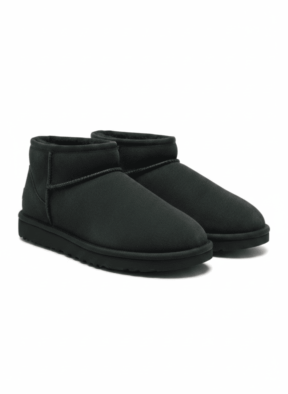 UGG BOOTS SUEDE BLACK WOMEN PRE OWNED EU 38
