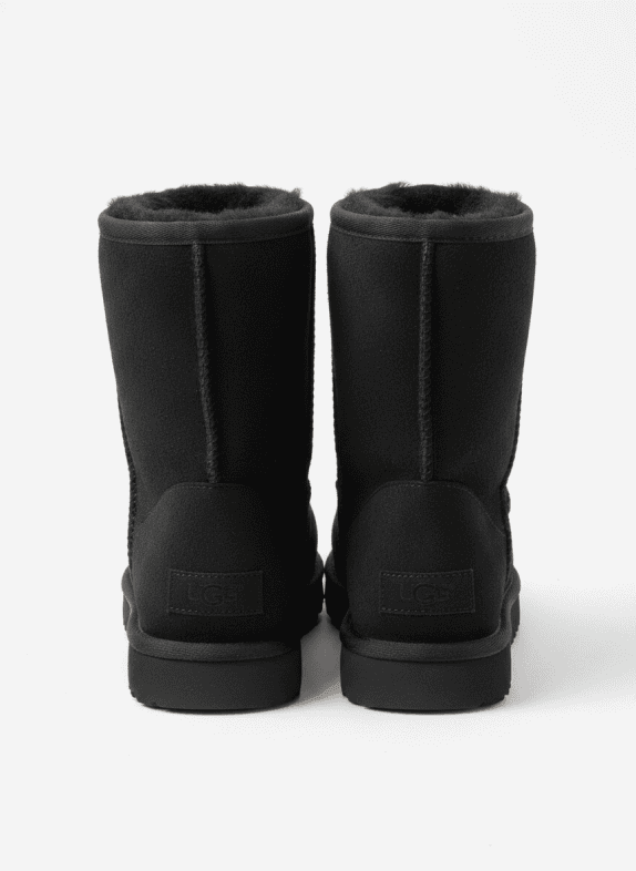 UGG SHEEPSKIN BOOTS MINIMAL BLACK WOMEN PRE OWNED EU 40