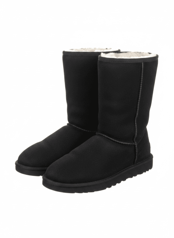 UGG BOOTS MINIMAL BLACK WOMEN PRE OWNED EU 38