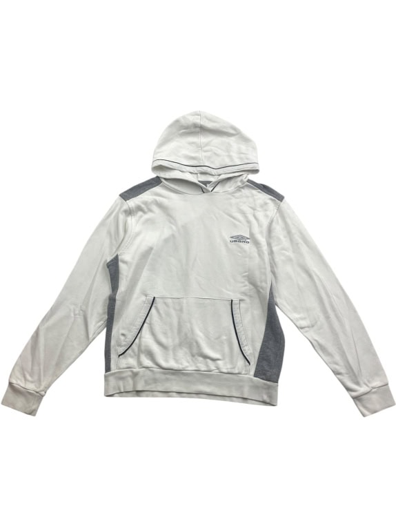 Umbro Φούτερ Hoodie Vintage Κεντητό Λογότυπο Λευκό Ανδρικό L