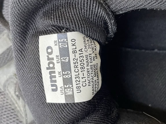 UMBRO SNEAKERS ATHLETIC NERO UOMO PRE OWNED No 43