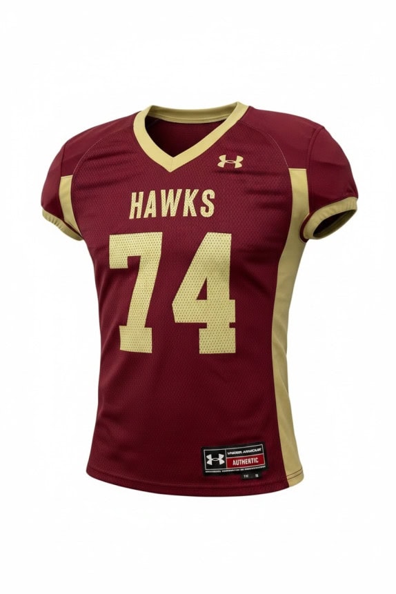 UNDER ARMOUR FOOTBALL JERSEY SPORTSWEAR BURGUNDY UOMO PRE OWNED M