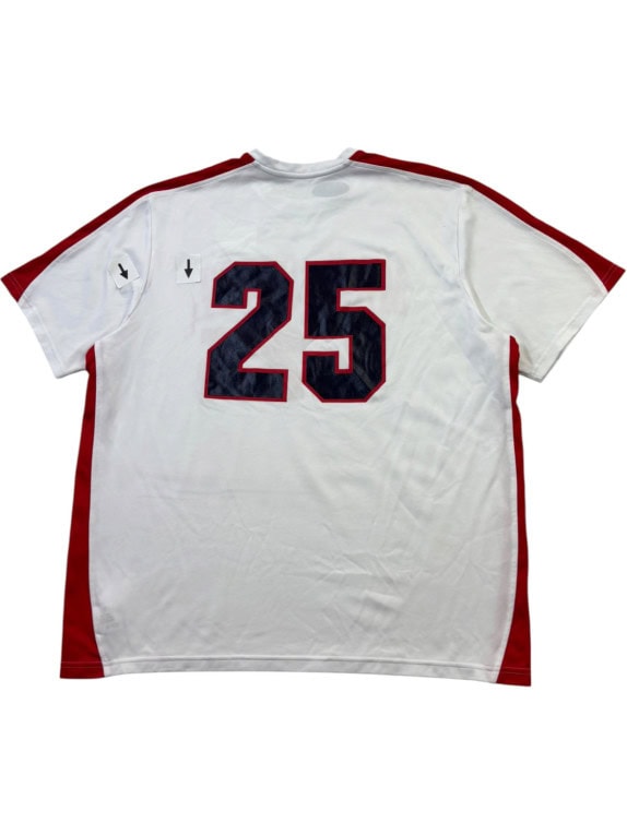 UNDER ARMOUR GRAPHIC TEE ATHLETIC WHITE RED MENS PRE OWNED M