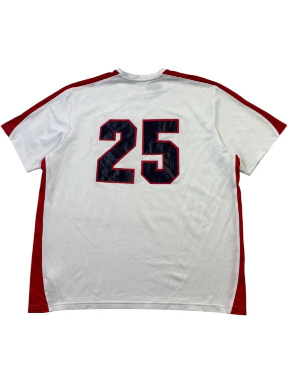 UNDER ARMOUR GRAPHIC TEE ATHLETIC WHITE RED MENS PRE OWNED M