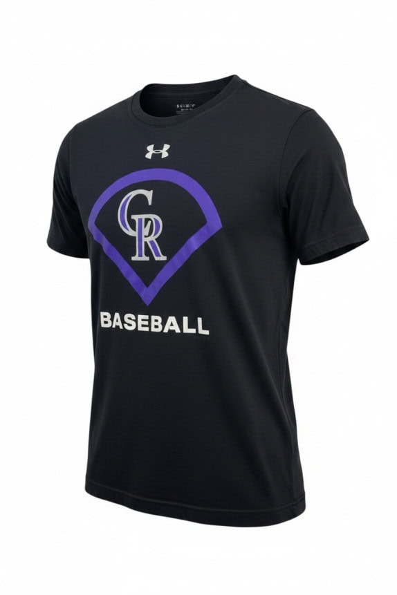 UNDER ARMOUR GRAPHIC TEE BLACK MENS PRE OWNED S/M