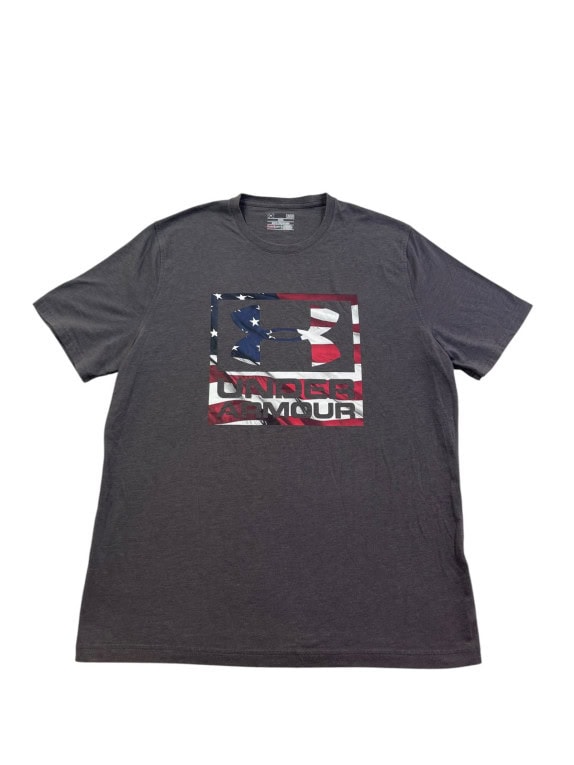 UNDER ARMOUR GRAPHIC TEE SPORTSWEAR CHARCOAL ΑΝΤΡΙΚΟ PRE OWNED L